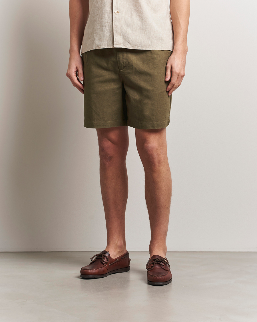 Herr | Shorts | Barbour Lifestyle | Cotton/Linen Relaxed Shorts Light Sage