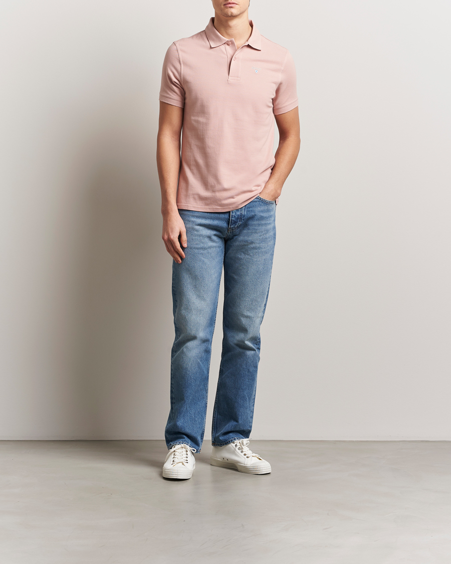 Herr | Pikéer | Barbour Lifestyle | Sports Polo Pink Mist