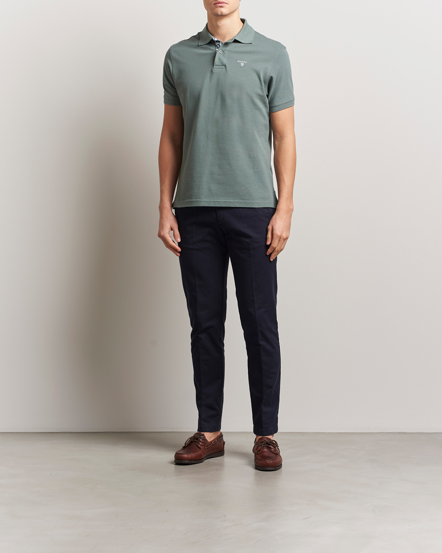 Herr | Pikéer | Barbour Lifestyle | Tartan Pique Polo Vintage Teal
