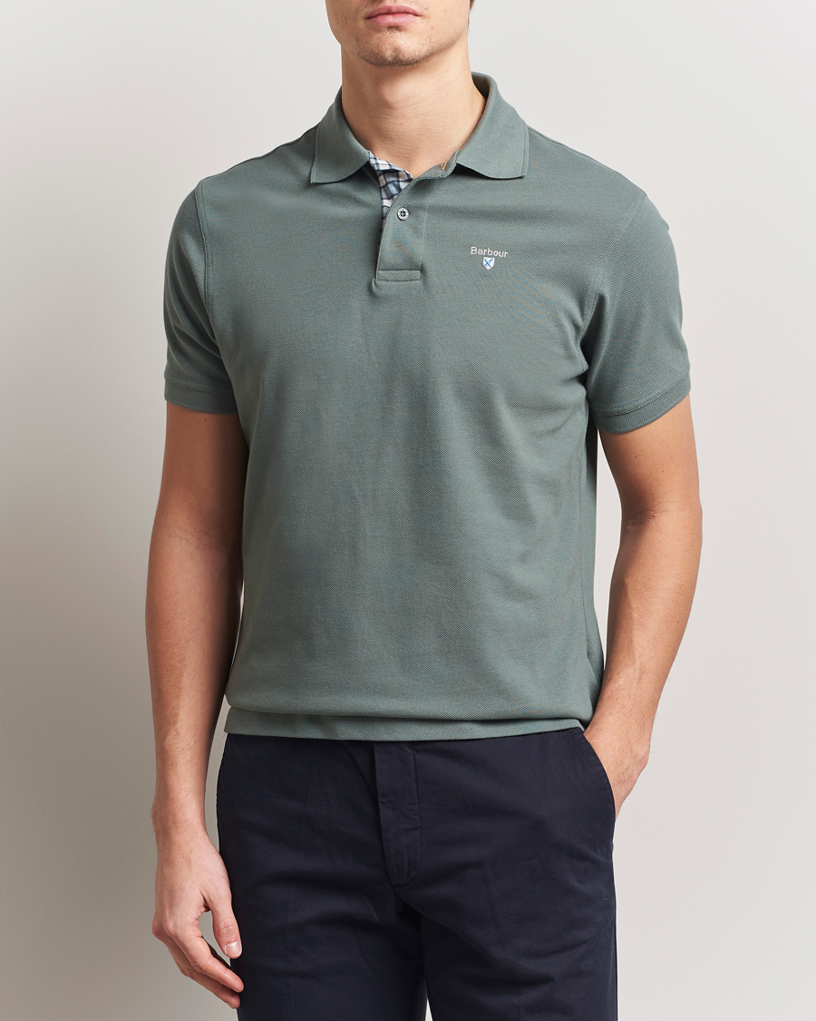 Herr | Pikéer | Barbour Lifestyle | Tartan Pique Polo Vintage Teal
