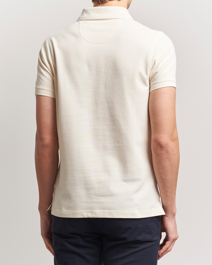 Herr | Pikéer | Barbour Lifestyle | Tartan Pique Polo Antique White