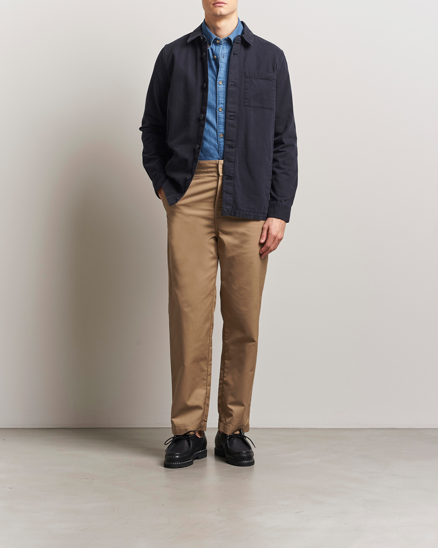 Herr | Skjortor | Barbour Lifestyle | Washed Cotton Overshirt Navy