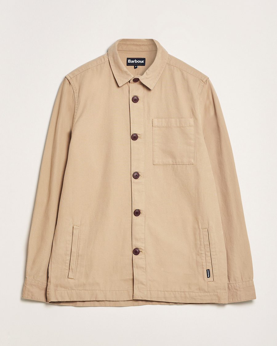 Herr | Skjortor | Barbour Lifestyle | Washed Cotton Overshirt Washed Stone