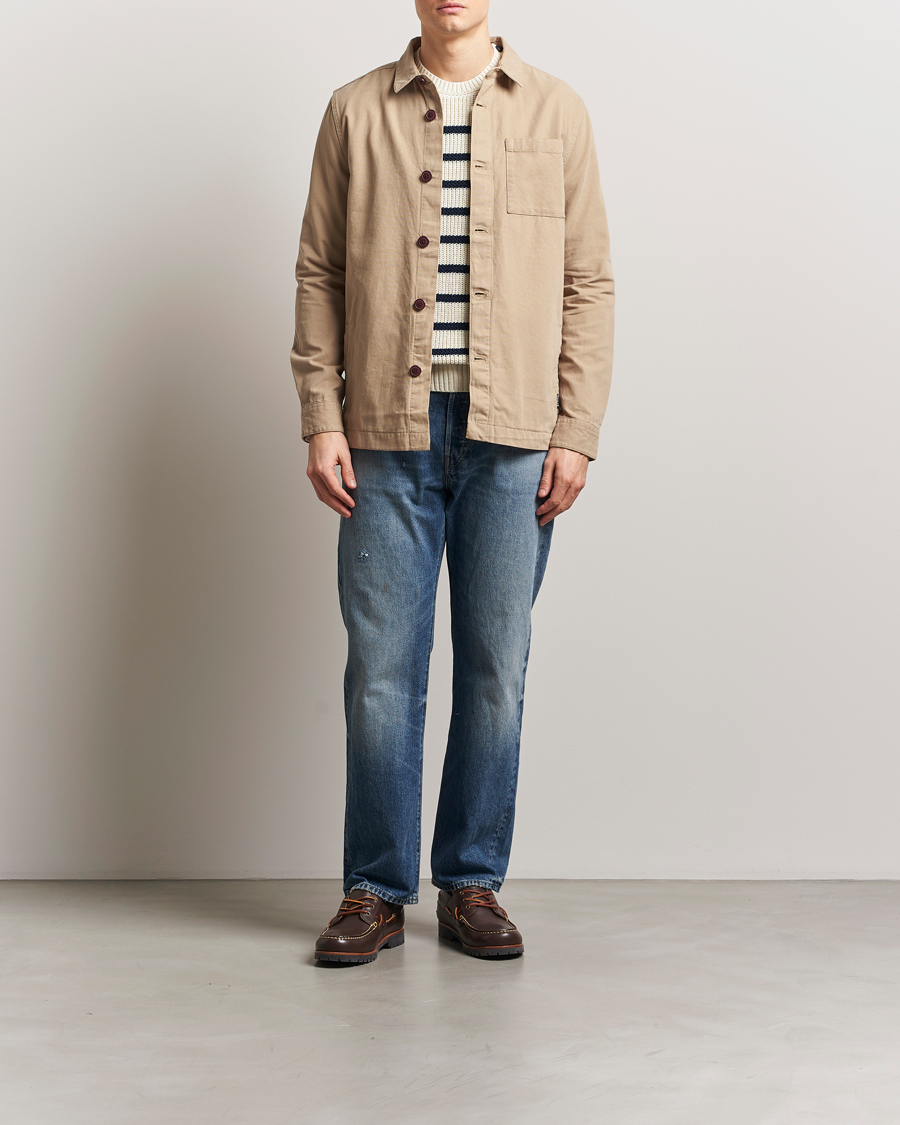 Herr | Skjortor | Barbour Lifestyle | Washed Cotton Overshirt Washed Stone
