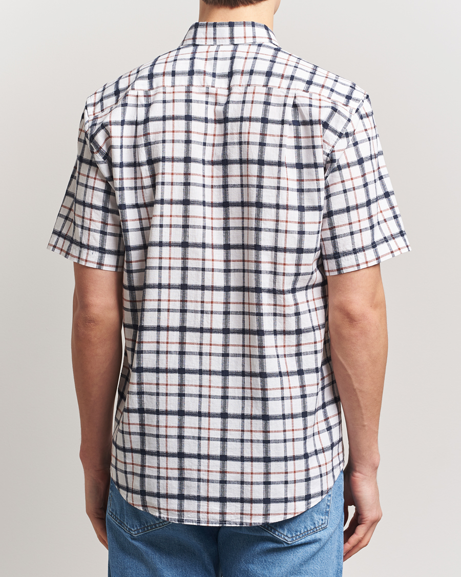 Herr | Skjortor | Barbour Lifestyle | Glover Linen Blend Short Sleeve Shirt Brook Blue