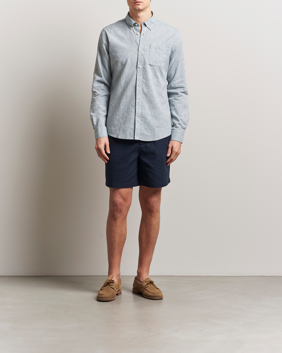 Herr | Skjortor | Barbour Lifestyle | Nelson Linen/Cotton Shirt Lead