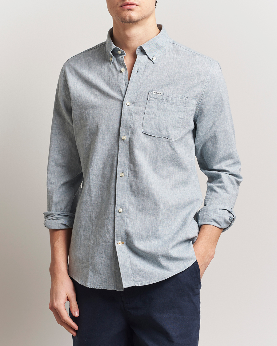 Herr | Skjortor | Barbour Lifestyle | Nelson Linen/Cotton Shirt Lead