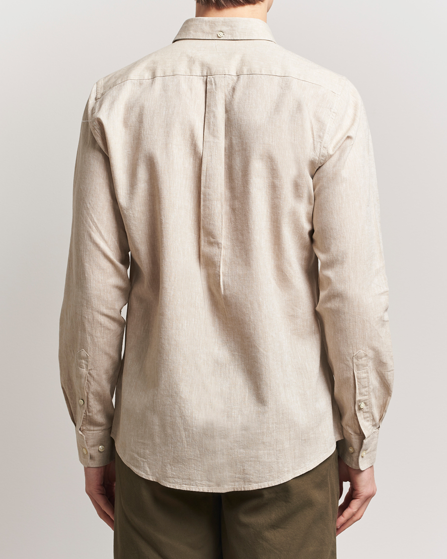 Herr | Skjortor | Barbour Lifestyle | Nelson Linen/Cotton Shirt Stone