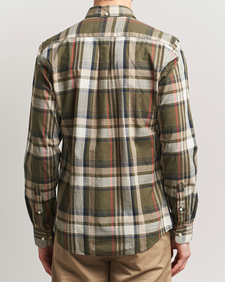 Herr | Skjortor | Barbour Lifestyle | Kidd Checked Cotton Shirt Dark Olive