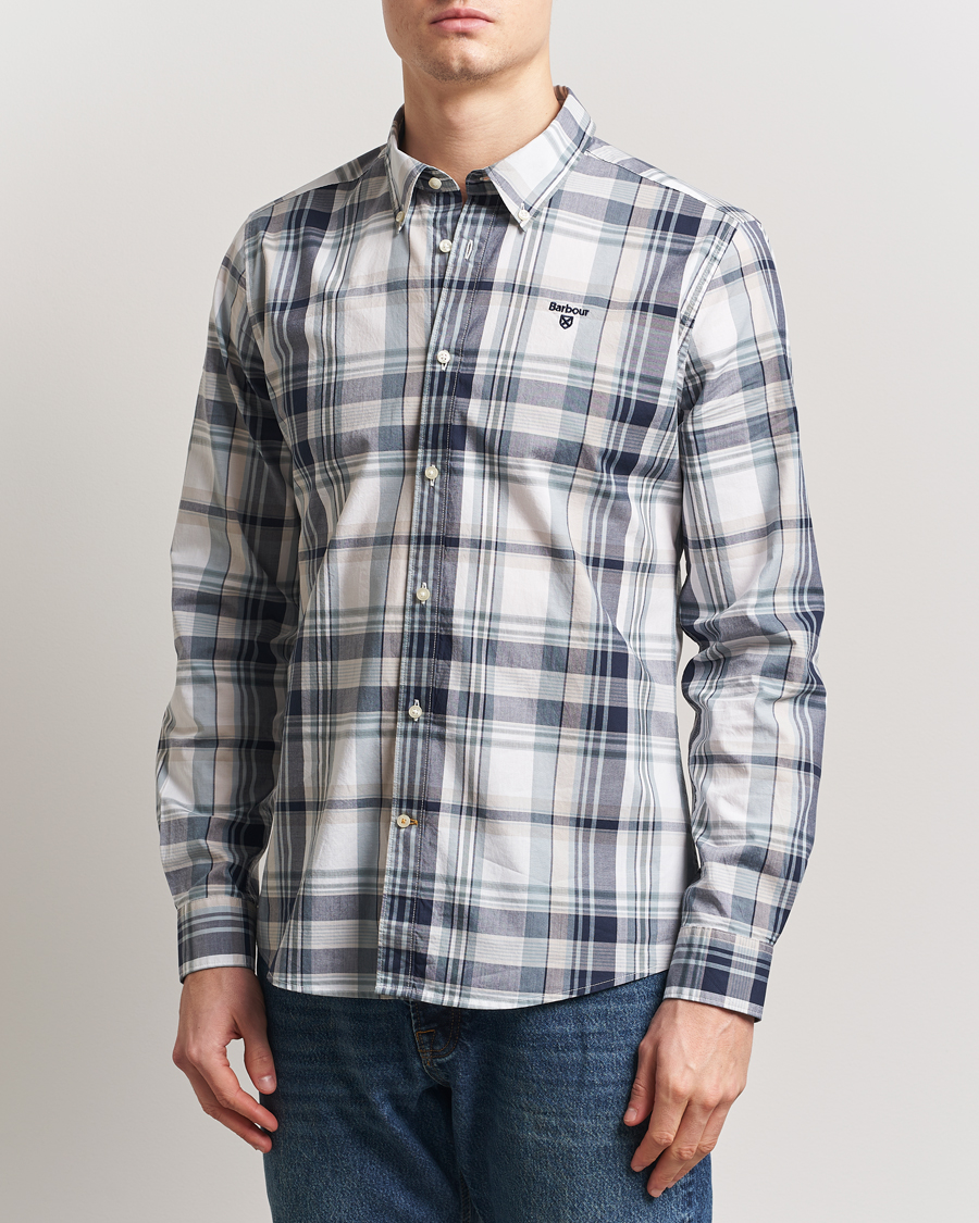 Herr | Skjortor | Barbour Lifestyle | Gabe Checked Popline Shirt White