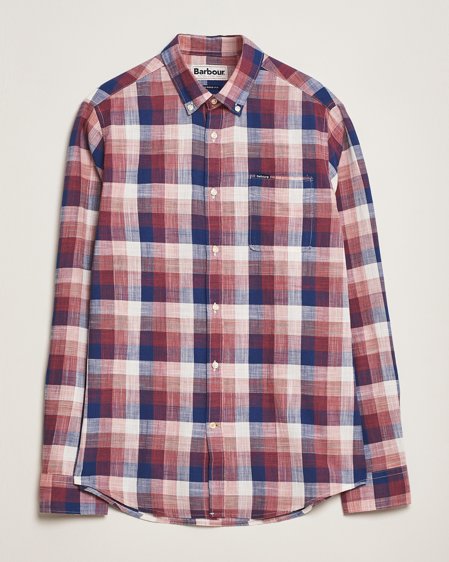 Herr | Skjortor | Barbour Lifestyle | Hillroad Tailored Checked Cotton Shirt Red