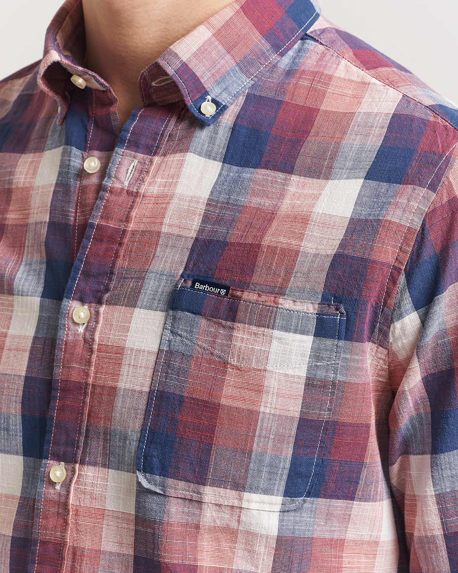 Herr | Skjortor | Barbour Lifestyle | Hillroad Tailored Checked Cotton Shirt Red