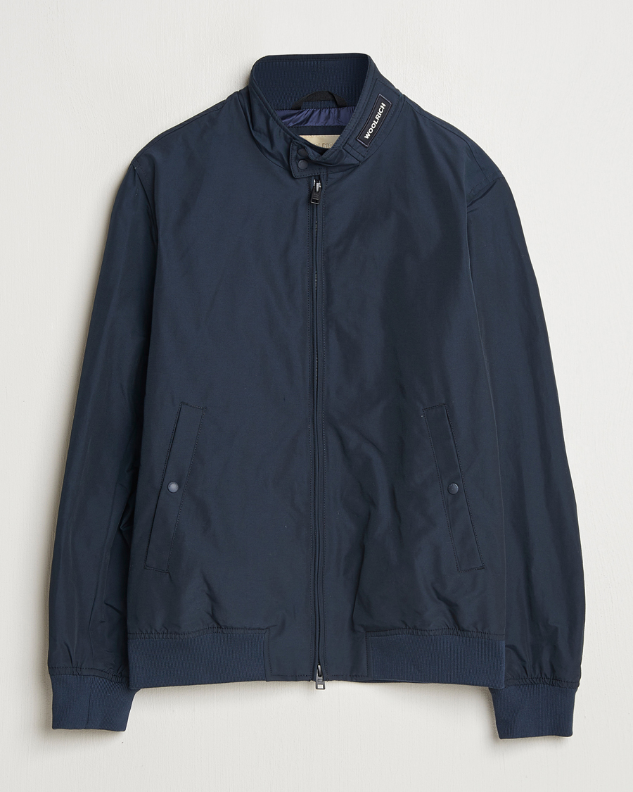 Herr | Jackor | Woolrich | Cruiser Bomber Jacket Melton Blue