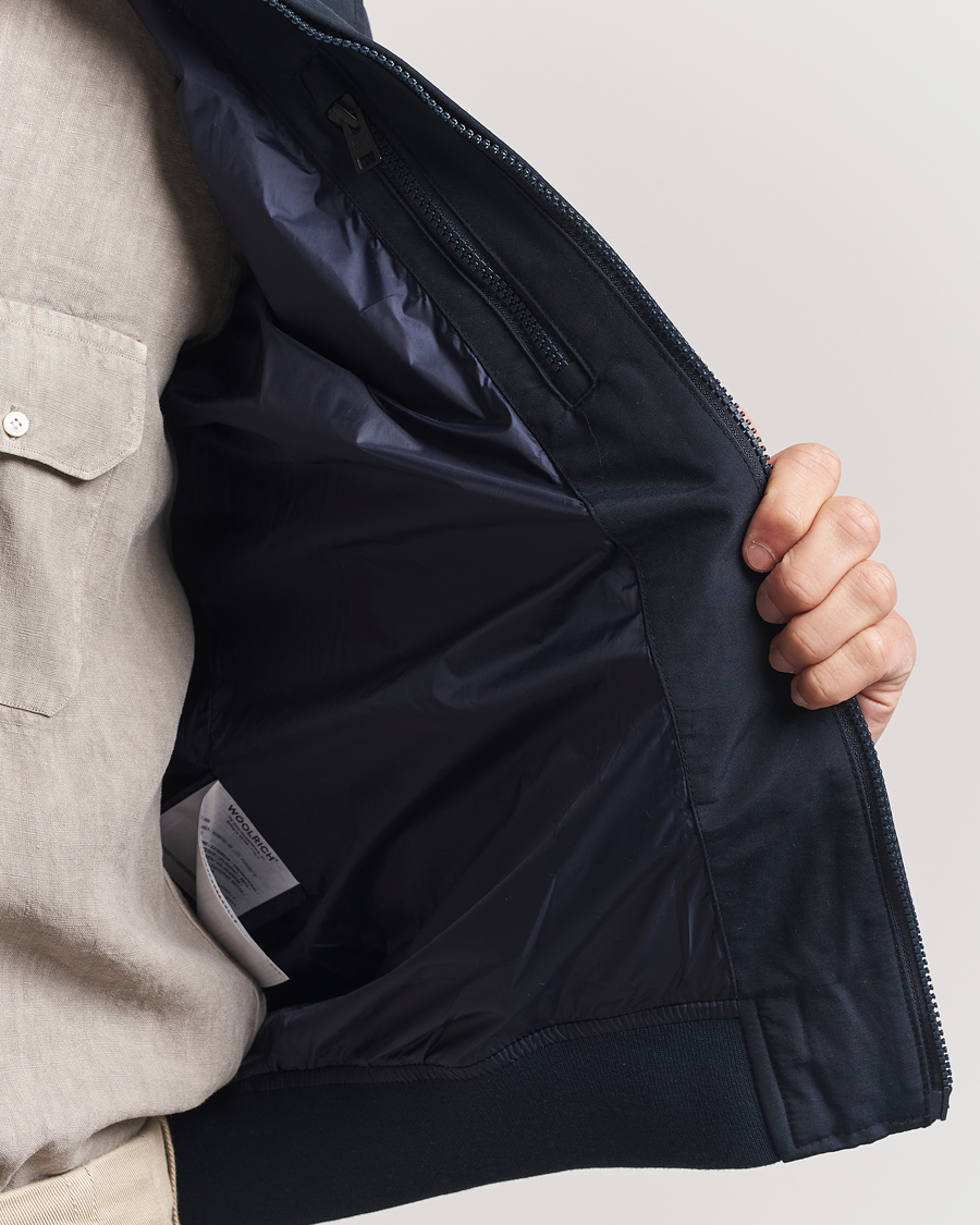 Herr | Jackor | Woolrich | Cruiser Bomber Jacket Melton Blue