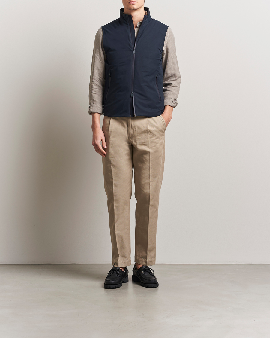 Herr | Västar | Woolrich | Sailing Two Layer Vest Melton Blue
