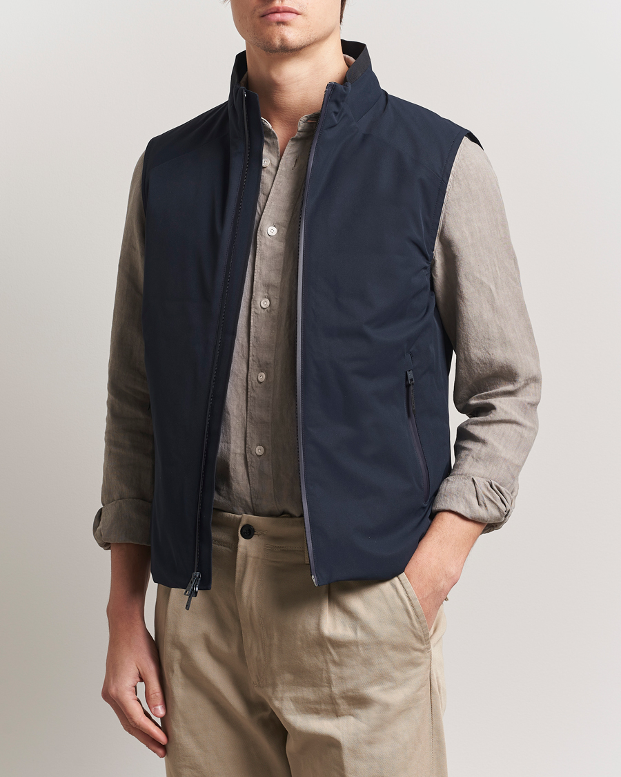 Herr | Jackor | Woolrich | Sailing Two Layer Vest Melton Blue