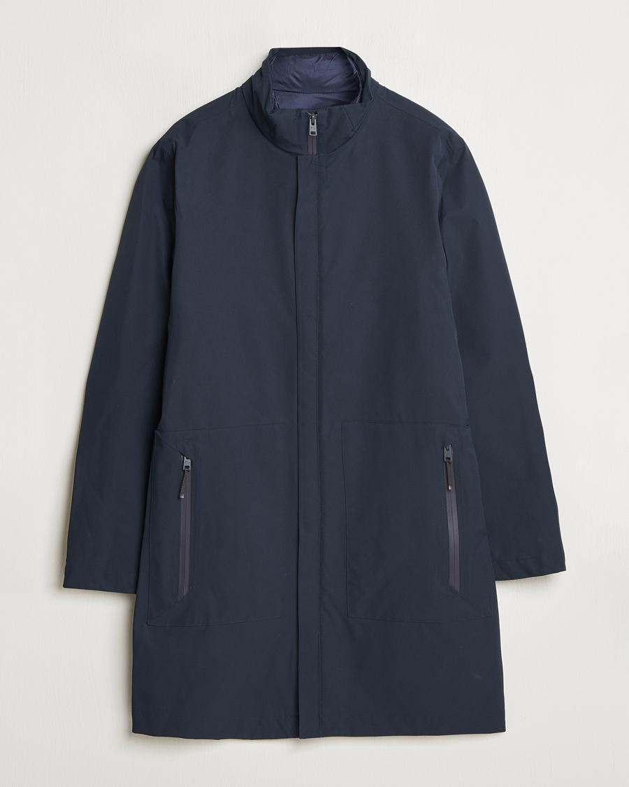 Herr | Jackor | Woolrich | Two Layer 2 in 1 Carcoat Melton Blue