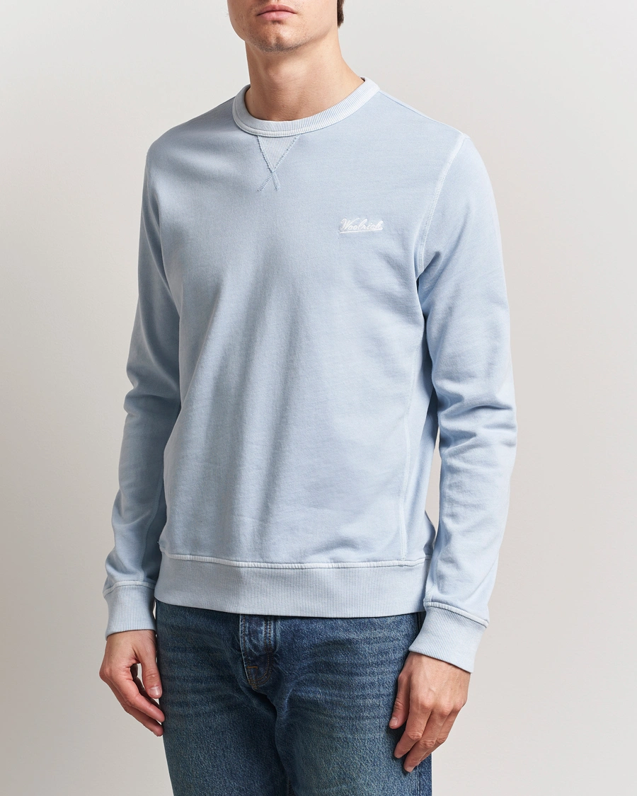 Herr | Tröjor | Woolrich | Garment Dyed Crewneck Flask