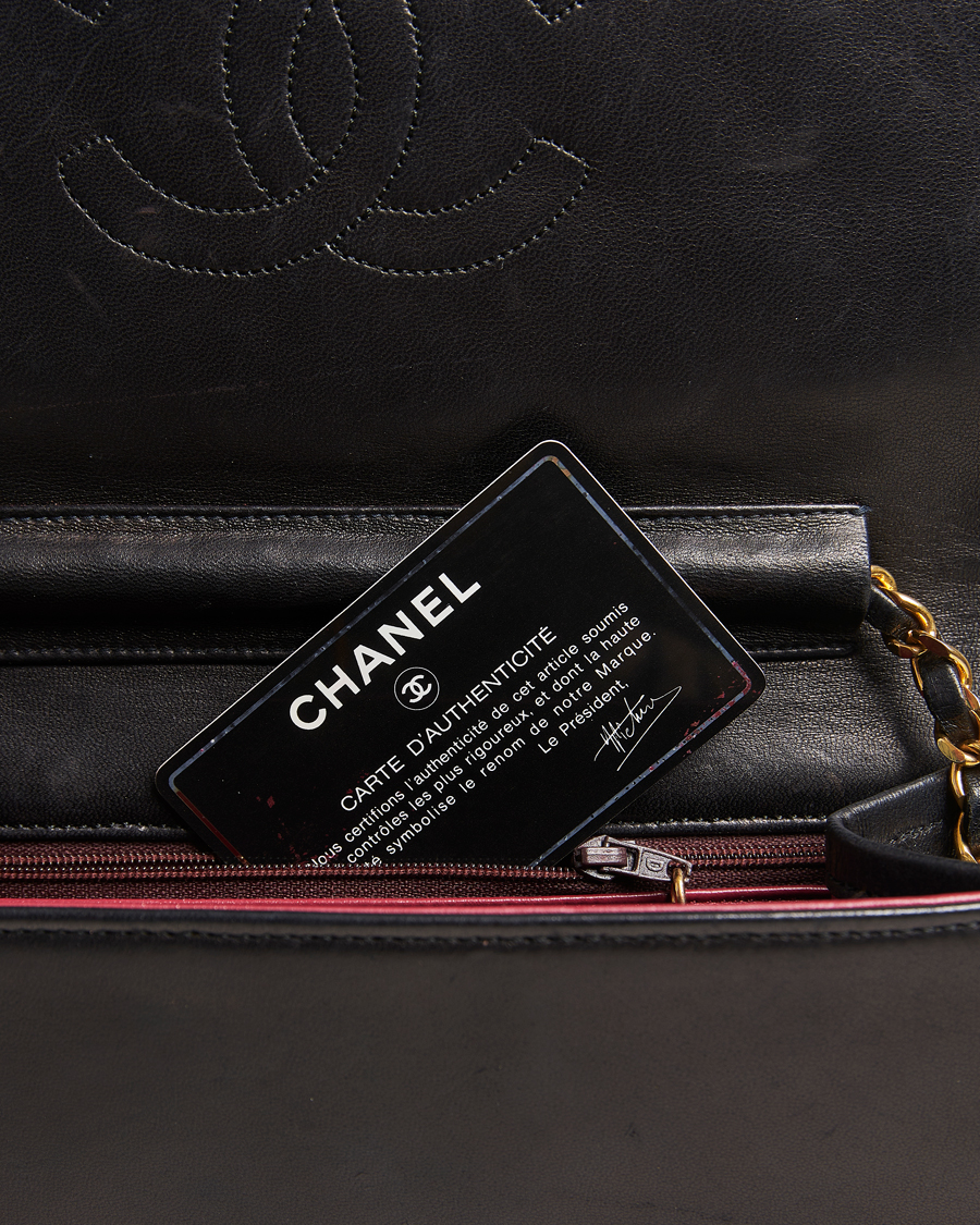Herr | Chanel Pre-Owned Single Full Flap Chain Shoulder Bag Black | Chanel Pre-Owned | Single Full Flap Chain Shoulder Bag Black