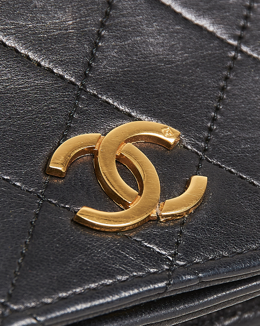 Herr | Chanel Pre-Owned Single Full Flap Chain Shoulder Bag Black | Chanel Pre-Owned | Single Full Flap Chain Shoulder Bag Black