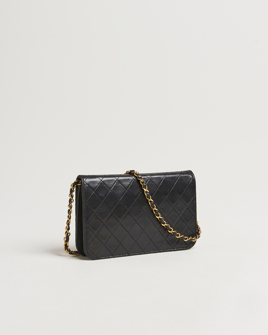 Herr | Chanel Pre-Owned Single Full Flap Chain Shoulder Bag Black | Chanel Pre-Owned | Single Full Flap Chain Shoulder Bag Black