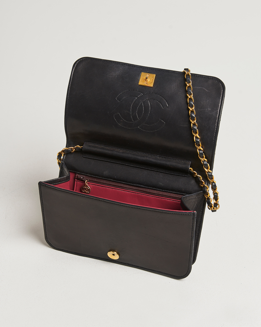 Herr | Chanel Pre-Owned Single Full Flap Chain Shoulder Bag Black | Chanel Pre-Owned | Single Full Flap Chain Shoulder Bag Black