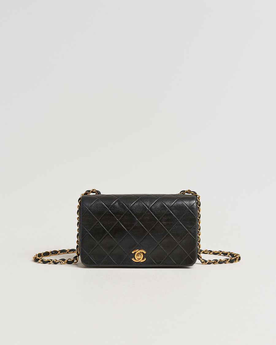Herr | Chanel Pre-Owned Mini Single Full Flap Bag Black Lambskin | Chanel Pre-Owned | Mini Single Full Flap Bag Black Lambskin