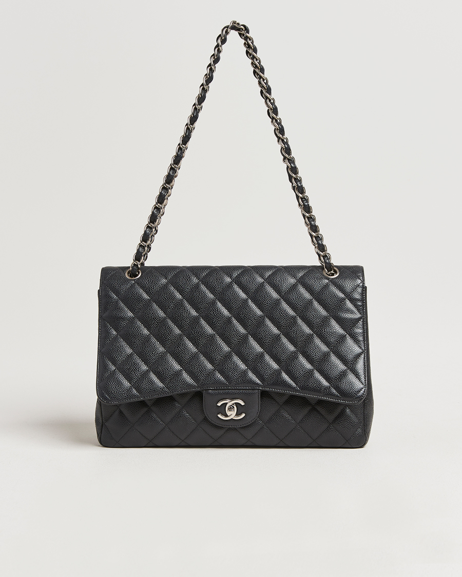 Herr | Gifts for Her | Chanel Pre-Owned | Classic Single Flap Maxi Black Caviar