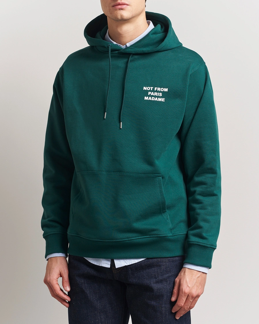 Herr | Tröjor | Drôle de Monsieur | Slogan Hoodie Dark Green