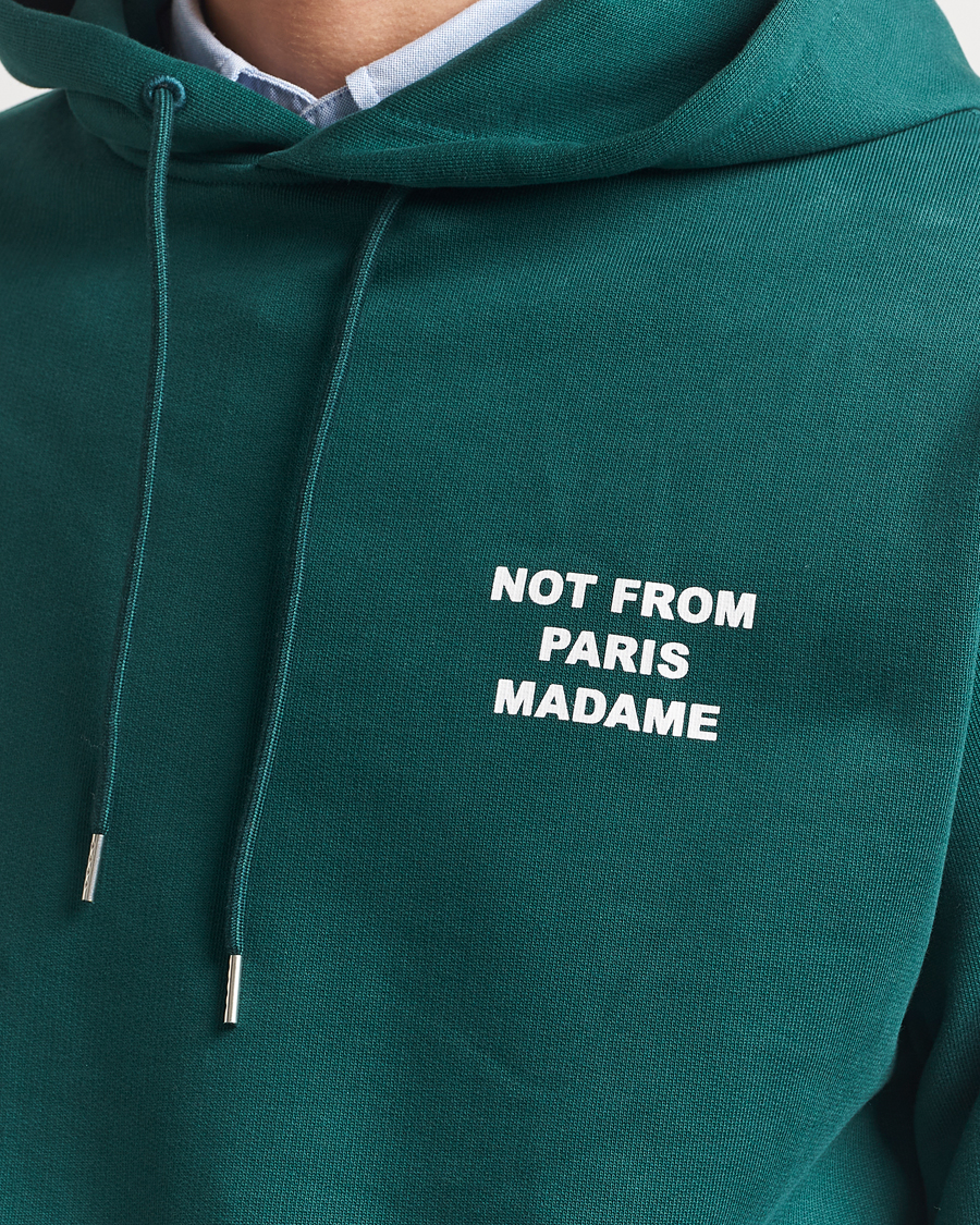 Herr | Tröjor | Drôle de Monsieur | Slogan Hoodie Dark Green