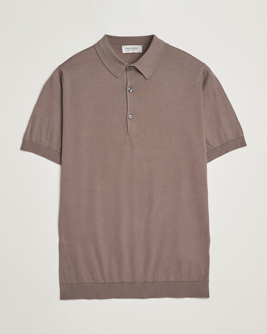 Herr | Pikéer | John Smedley | Adrian Slim Fit Sea Island Polo Beige Musk