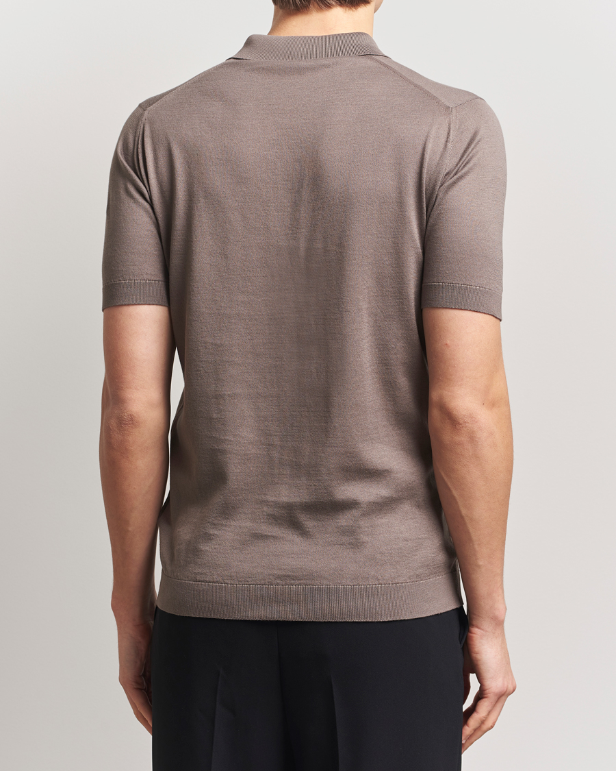Herr | Pikéer | John Smedley | Adrian Slim Fit Sea Island Polo Beige Musk