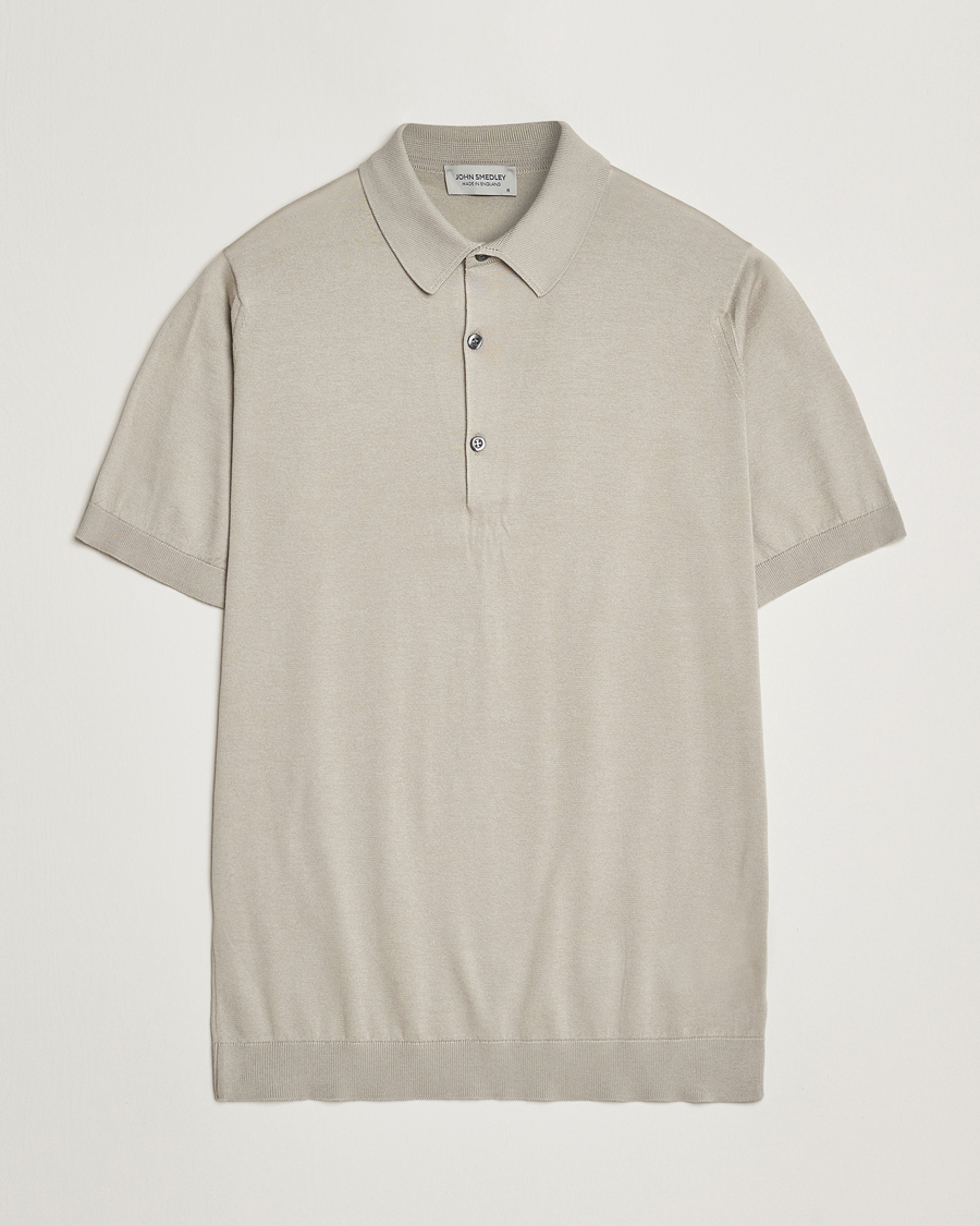 Herr | Pikéer | John Smedley | Adrian Slim Fit Sea Island Polo Parchment