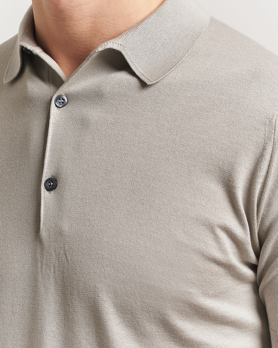 Herr | Pikéer | John Smedley | Adrian Slim Fit Sea Island Polo Parchment