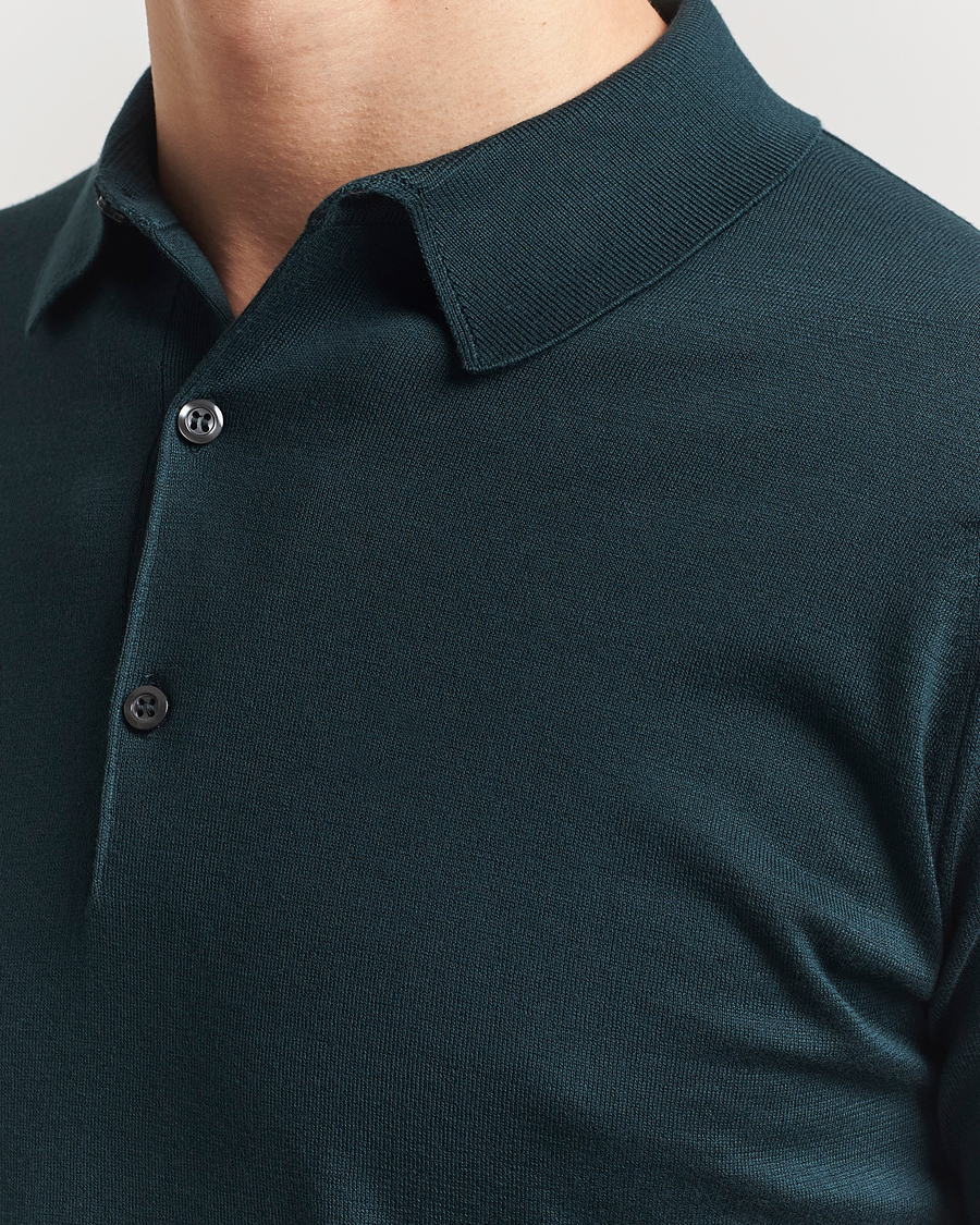 Herr | Pikéer | John Smedley | Adrian Slim Fit Sea Island Polo Rain Forest