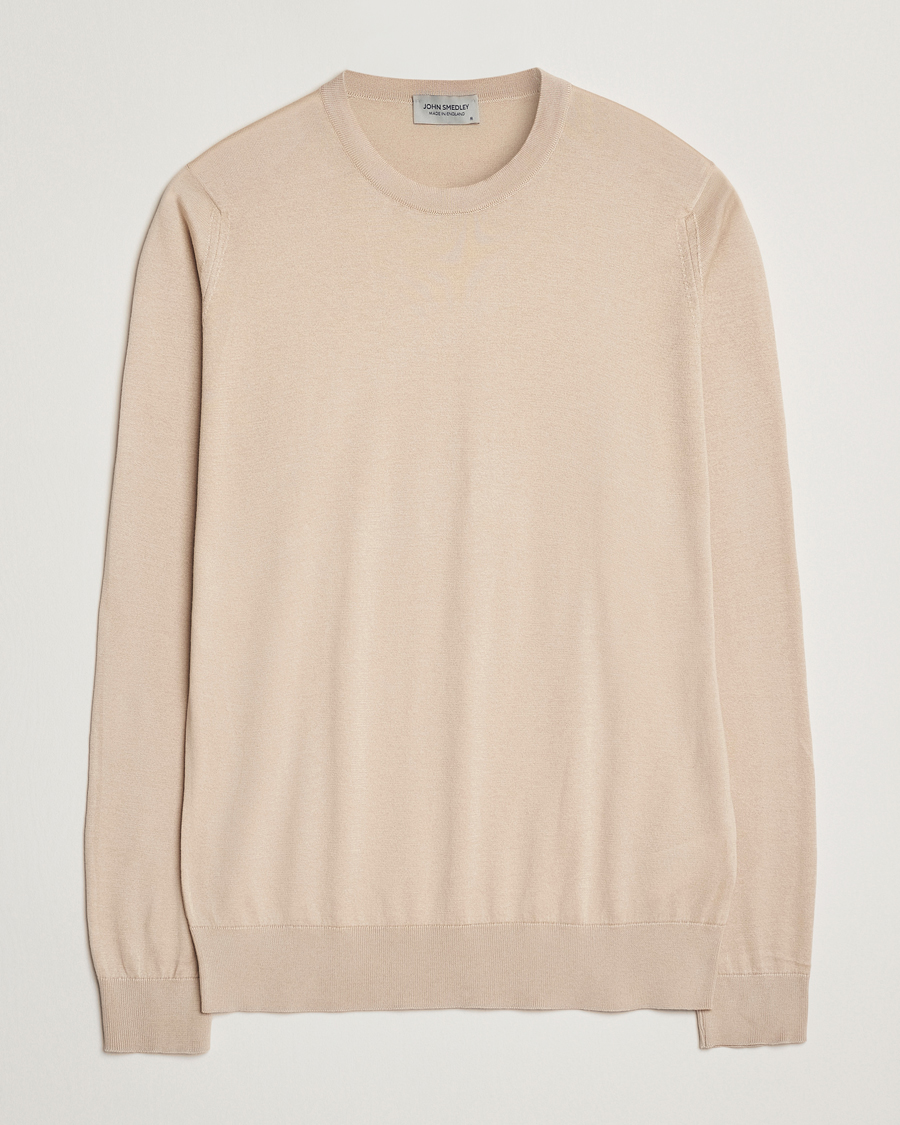 Herr | Tröjor | John Smedley | Rowland Sea Island Crew Neck Pullover Almond