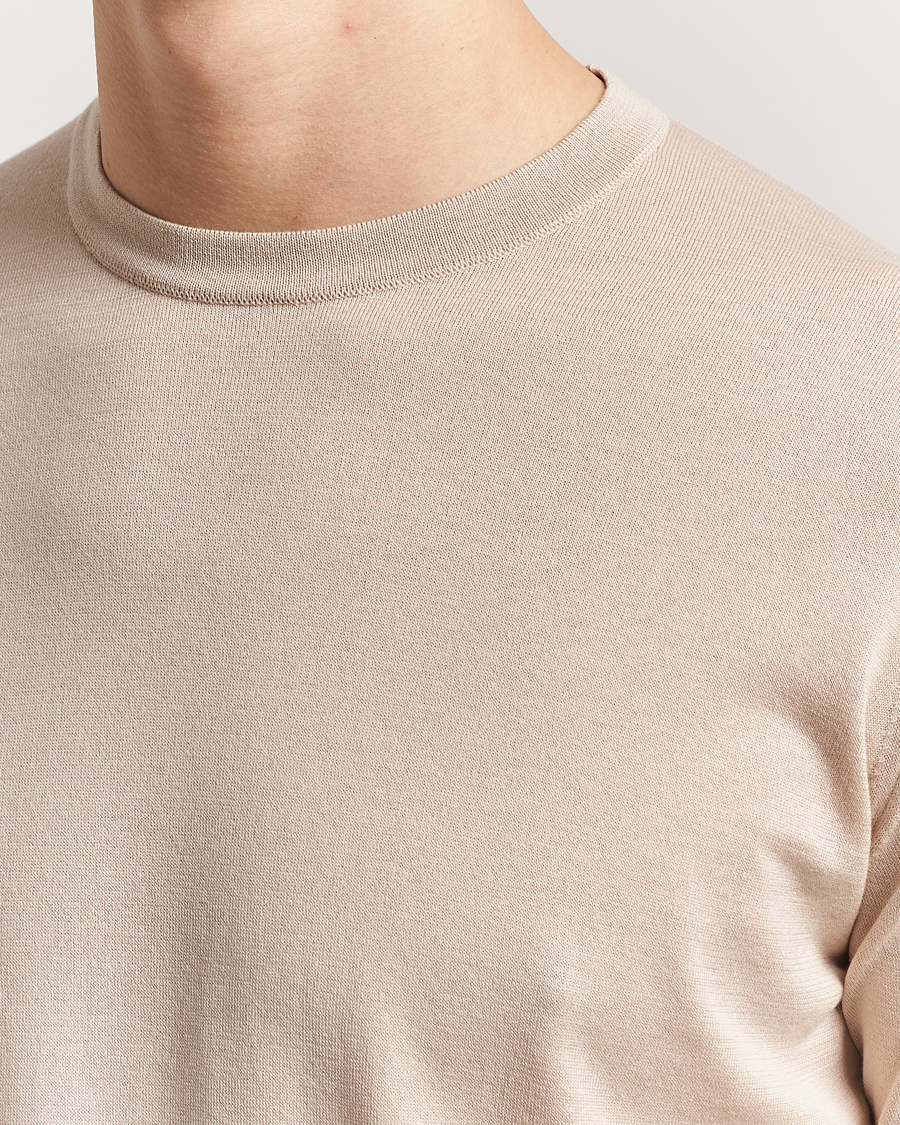 Herr | Tröjor | John Smedley | Rowland Sea Island Crew Neck Pullover Almond