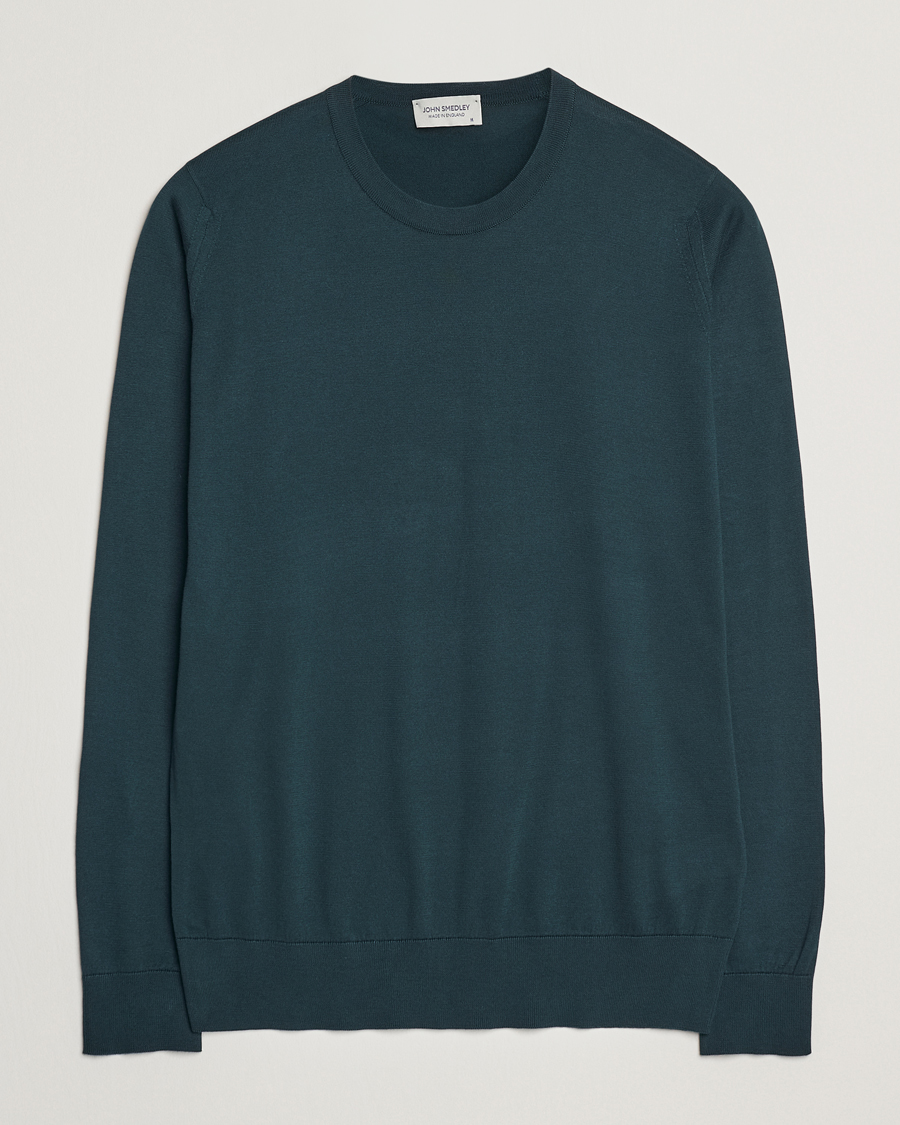 Herr | Tröjor | John Smedley | Rowland Sea Island Crew Neck Pullover Rain Forest