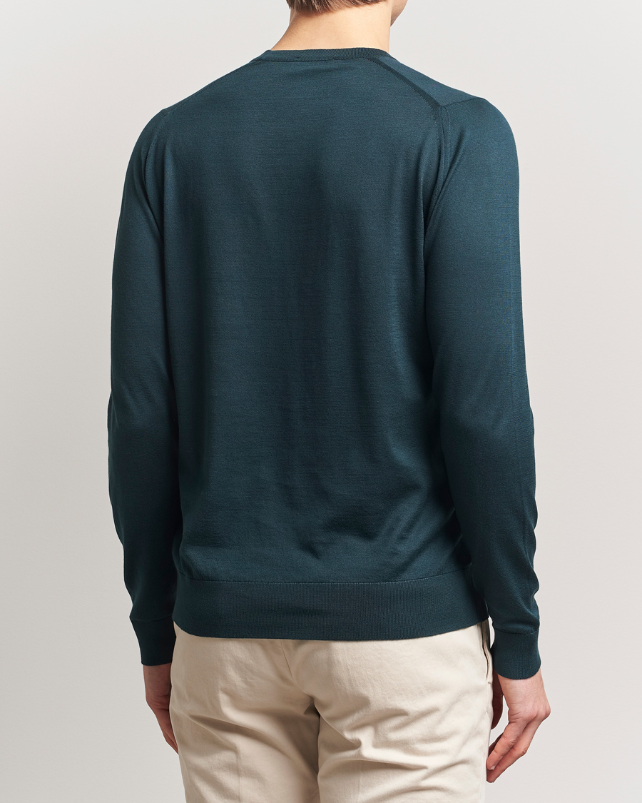 Herr | Tröjor | John Smedley | Rowland Sea Island Crew Neck Pullover Rain Forest