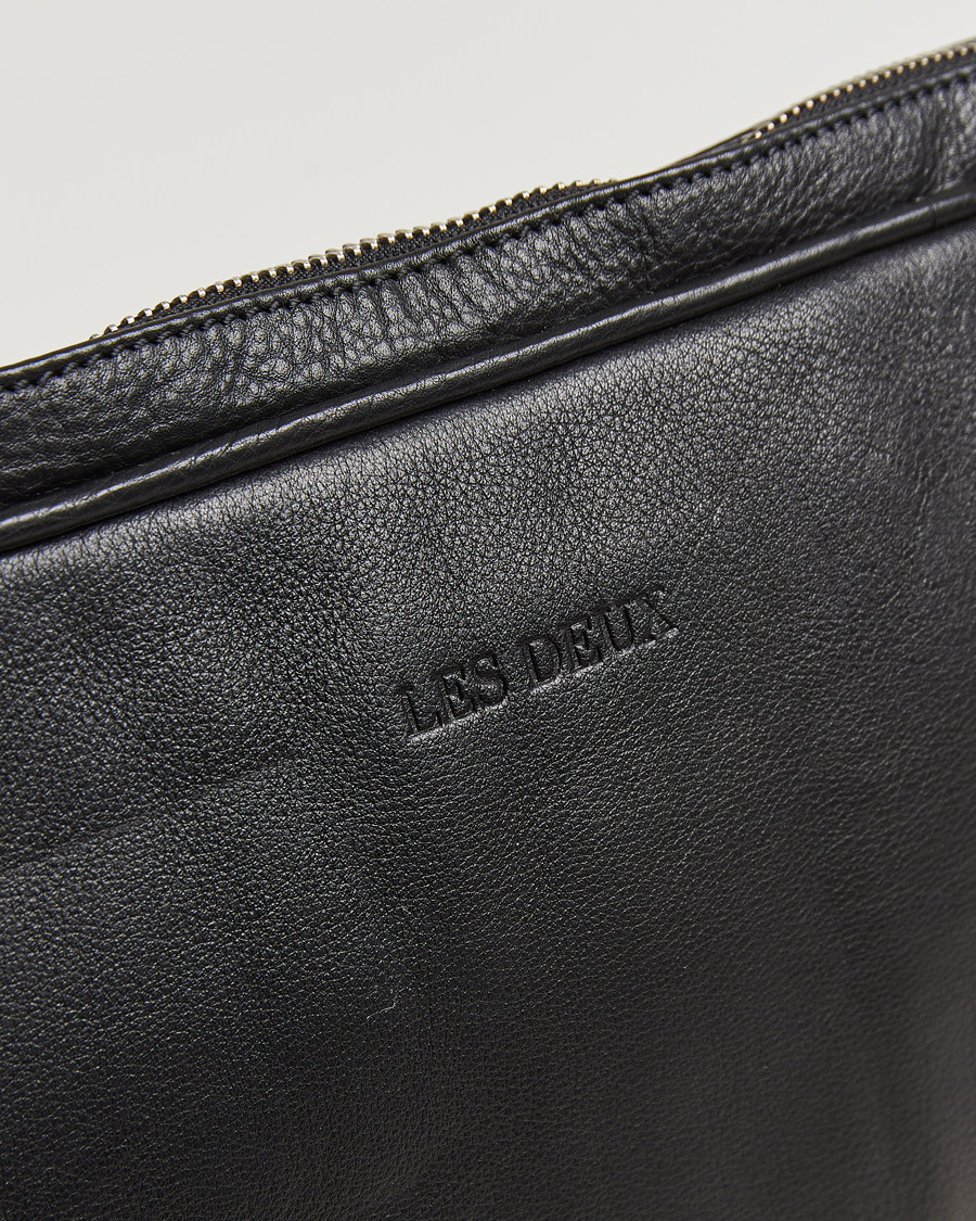 Herr | Väskor | LES DEUX | Leather Laptop Sleeve Black