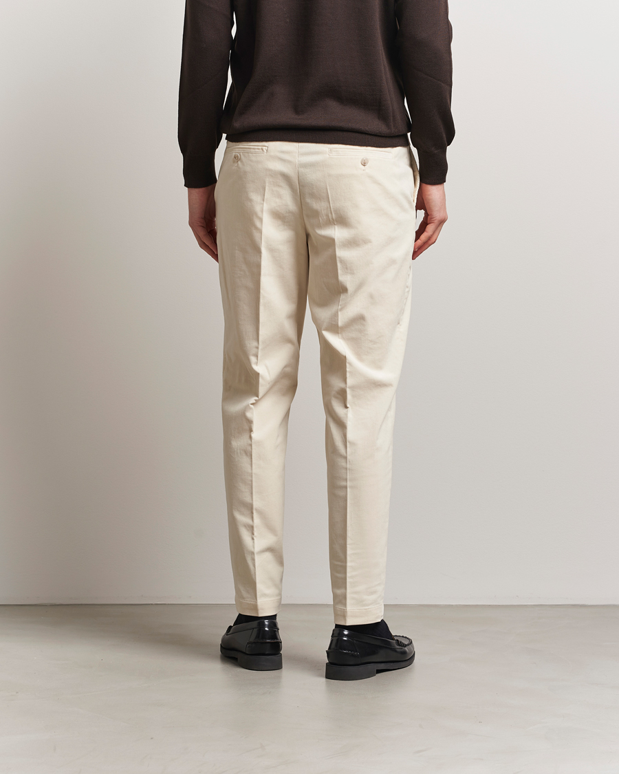 Herr | Byxor | BOSS BLACK | Perin Spring Cord Trousers Open White