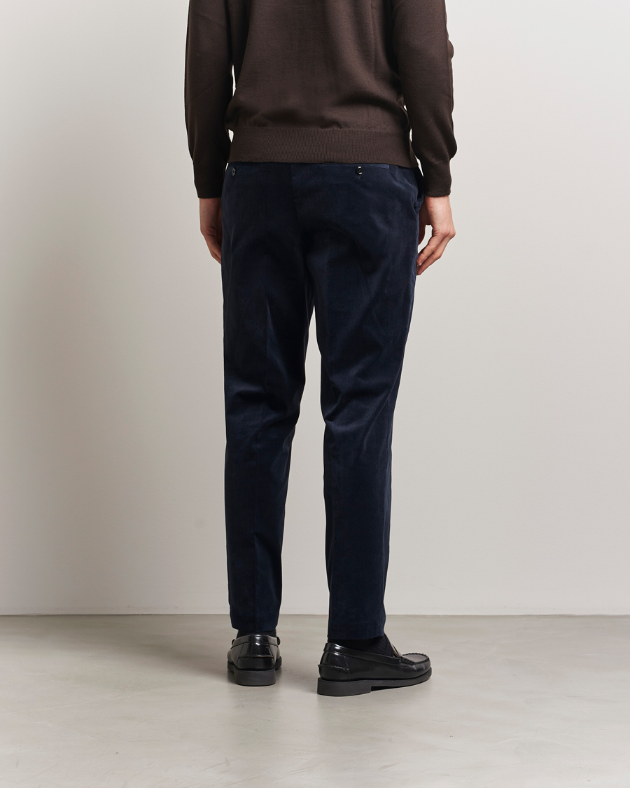 Herr | Byxor | BOSS BLACK | Perin Spring Cord Trousers Dark Blue