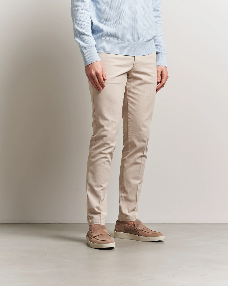 Herr | Byxor | BOSS BLACK | Kaito Structured Cotton Pants Light Beige