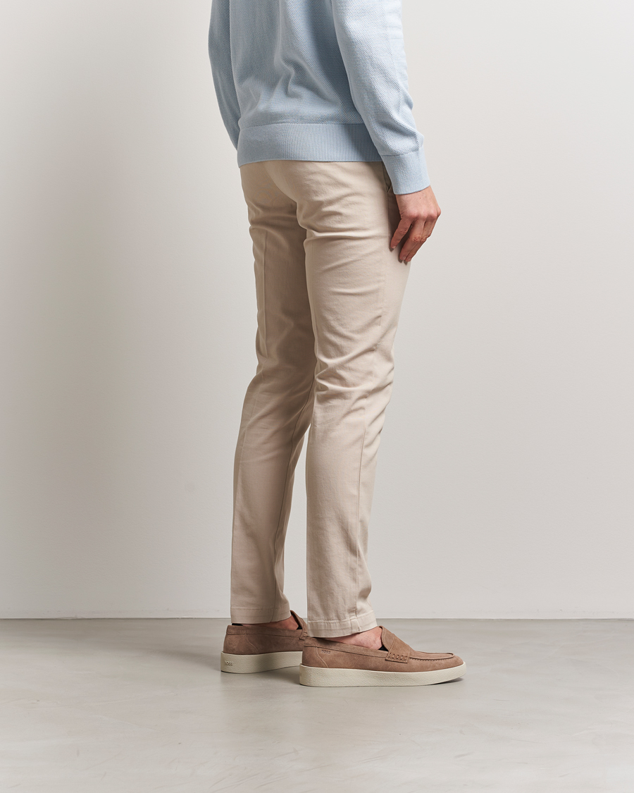 Herr | Byxor | BOSS BLACK | Kaito Structured Cotton Pants Light Beige