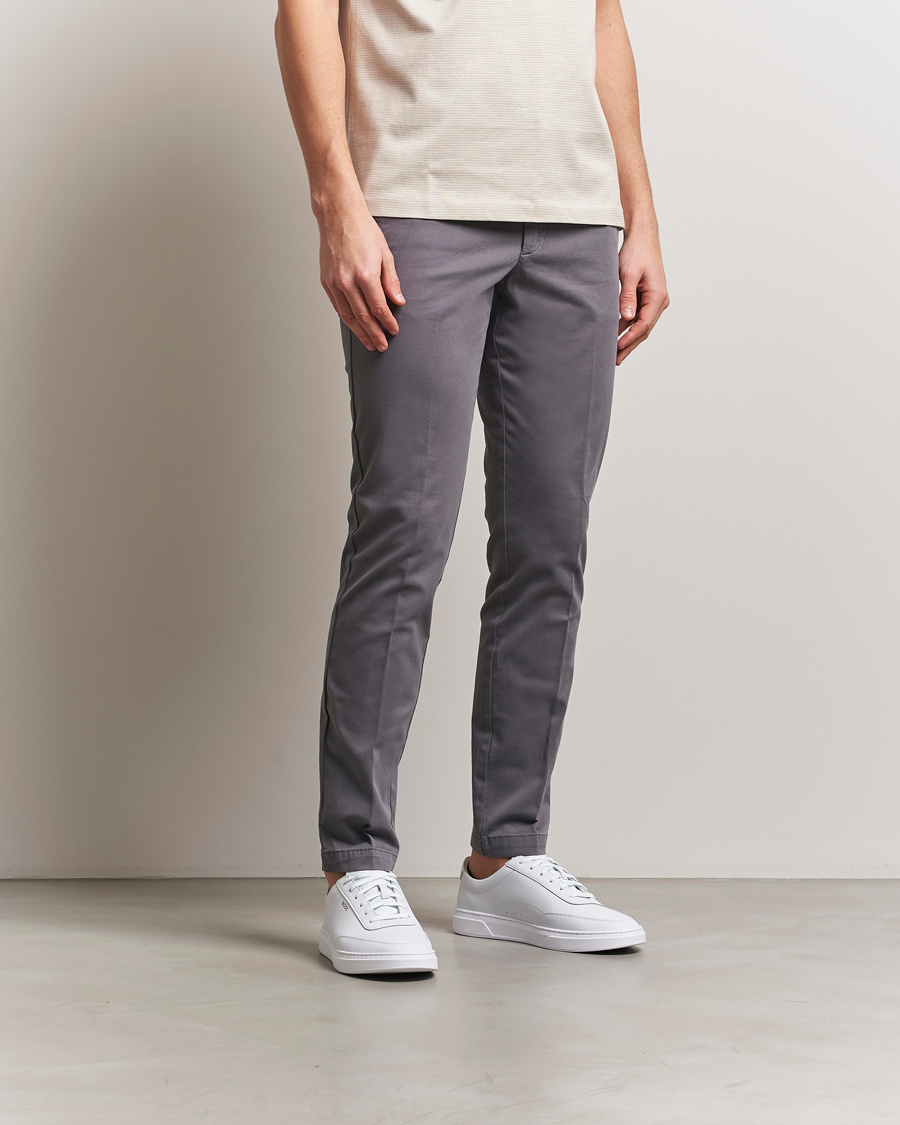 Herr | Byxor | BOSS BLACK | Kaito1 Cotton Chinos Dark Grey