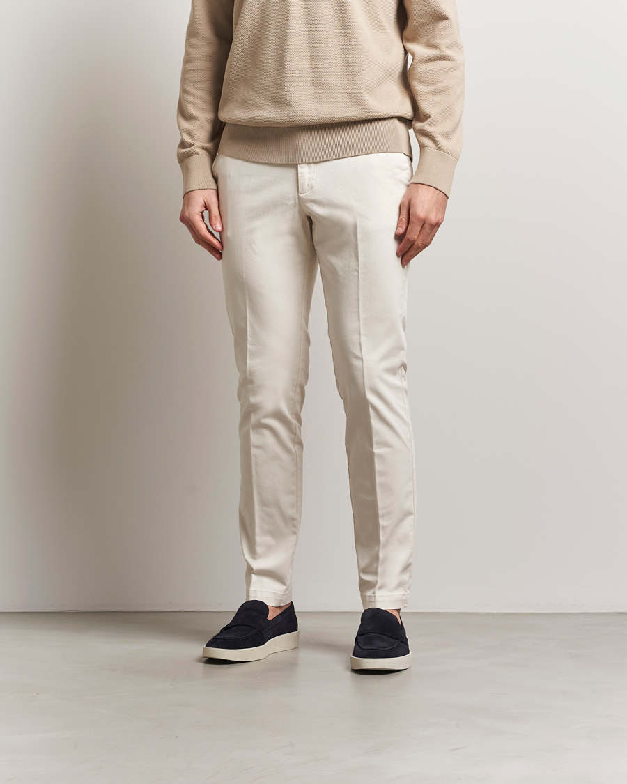 Herr | Byxor | BOSS BLACK | Kaito1 Cotton Chinos Open White