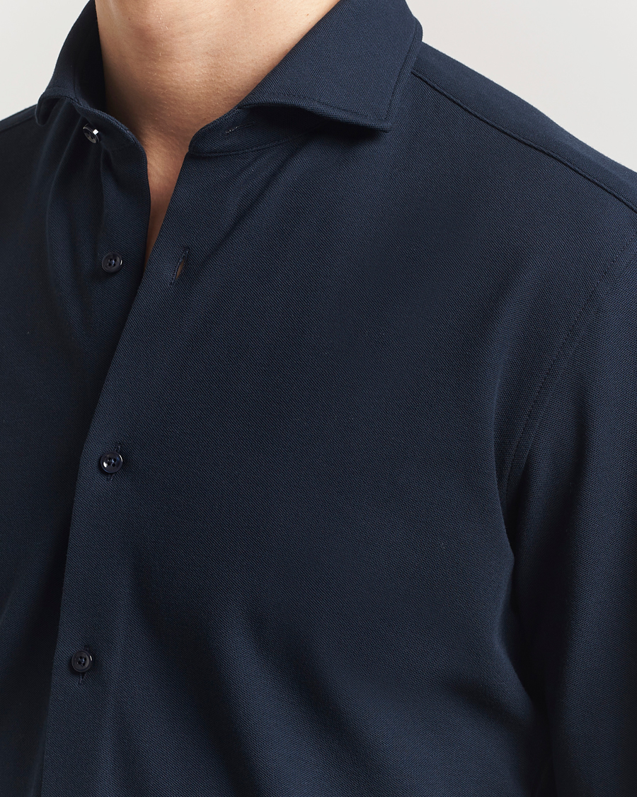 Herr | Skjortor | BOSS BLACK | Hank Structured Shirt Dark Blue