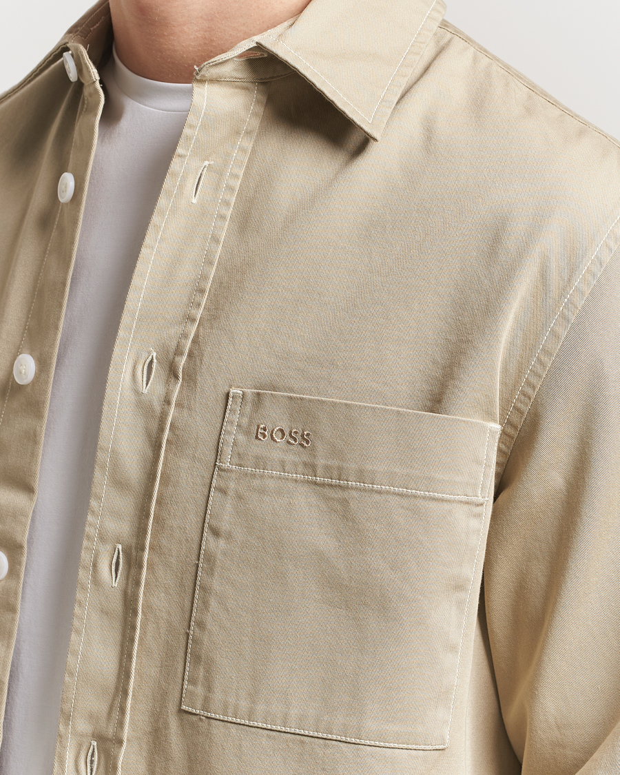 Herr | Skjortor | BOSS BLACK | Owen Pocket Overshirt Light Beige