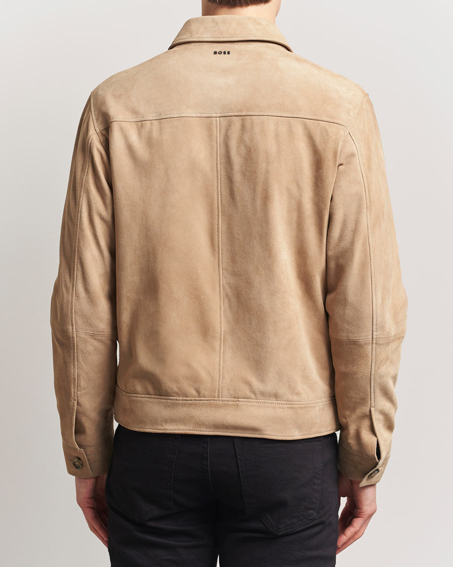 Herr | Jackor | BOSS BLACK | Malbano Suede Jacket Light Beige