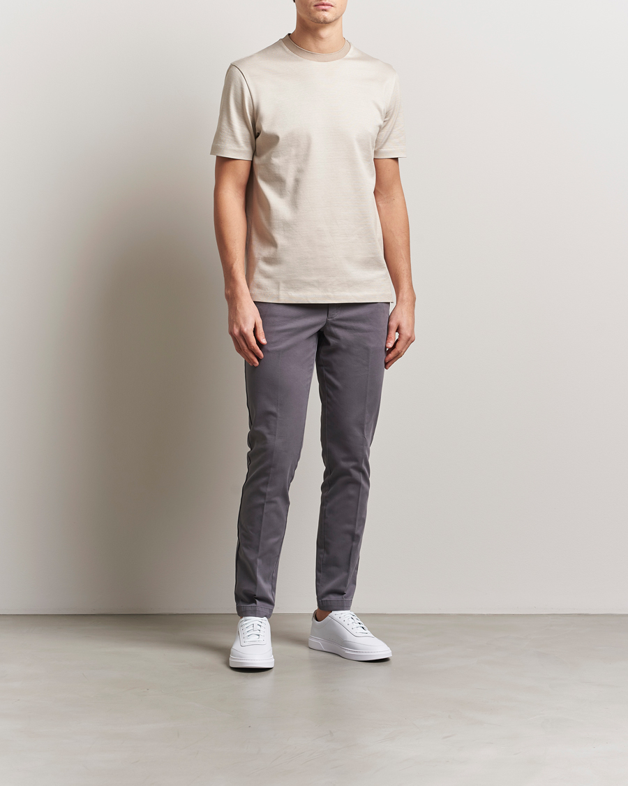 Herr | T-Shirts | BOSS BLACK | Thompson Structured T-Shirt Light Beige